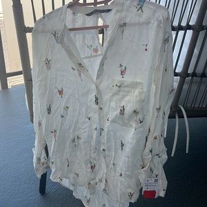 Zara cocktails shirt XS